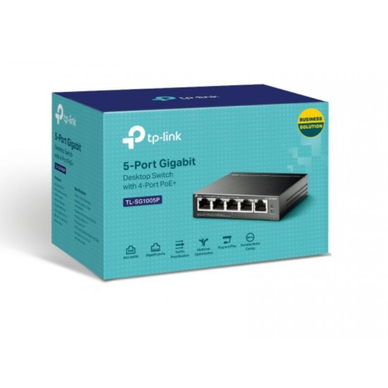 Tp-Link 5-Port Gigabit Desktop Switch with 4-Port PoE+(TL-SG1005P)