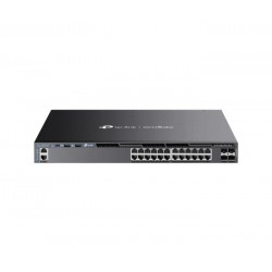 Omada 24-PortGigabit Stackable L3 Managed PoE+ Switch with 4 10GE SFP+ Slots