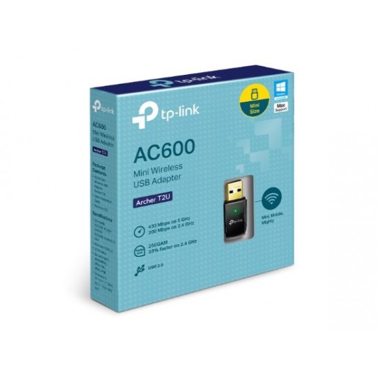 Tp-Link AC600 Wireless Dual Band USB Adapter (ARCHER T2U)