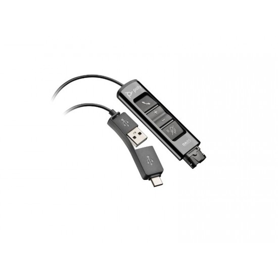 Poly DA85 USB to QD Black Adapter TAA (786C7AA)