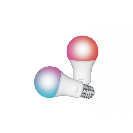 Trust Wifi-ledbulb-E27 RGBCW duo pack 71294