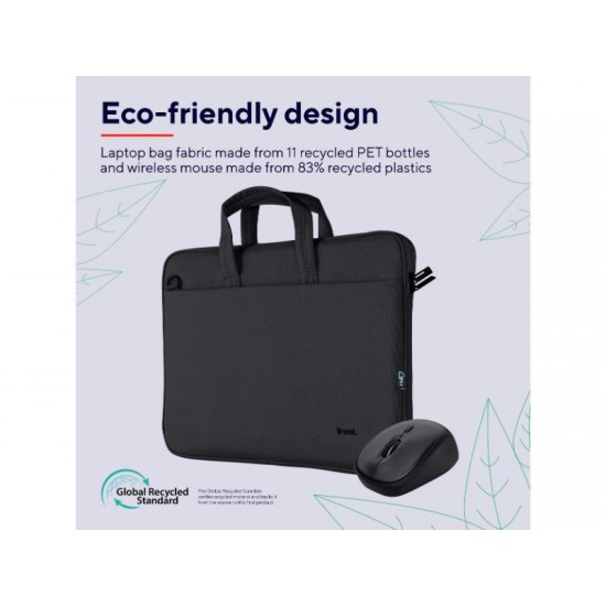 Trust Set bag and mouse BOLOGNA black 24988