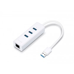 Tp-Link USB 3.0 3-Port Hub Gigabit Ethernet Adapter 2 in 1 USB Adapter (UE330)