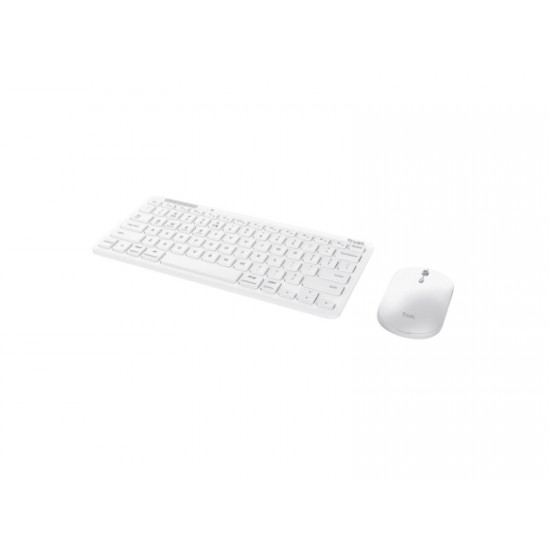 Trust Deskset LYRA us wireless mouse and keyboard white 25073