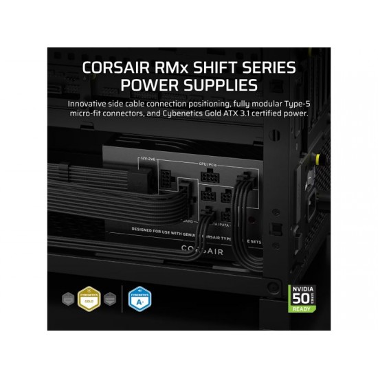 CORSAIR PSU RM850x Shift (Cybenetics Gold, Fully Modular)