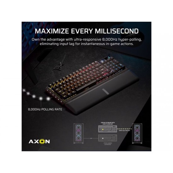 CORSAIR Keyboard VANGUARD 96 PRO LCD (RGB, MGX Hyperdrive, PBT)