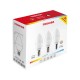 TOSHIBA LED 3PACK C37 E14 4.7W 4000K