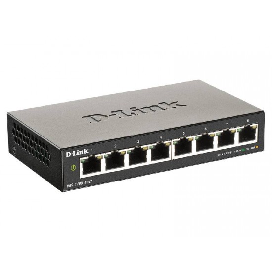 D-Link Switch 8-Port Gigabit Smart Managed (DGS-1100-08V2)
