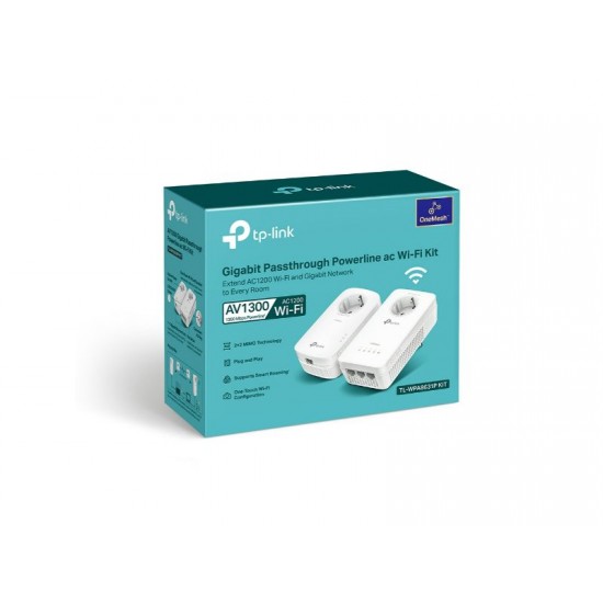 Tp-Link AV1300 Gigabit Passthrough Powerline ac Wi-Fi Kit (TL-WPA8631P KIT)