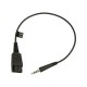 Jabra Cord QD to 3.5 mm Jack with answer/end button for Smartphones (8800-00-103)