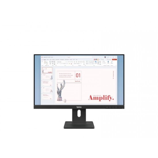 Monitor Lenovo ThinkVision E24-40 23.8'' FHD IPS 60Hz 4ms, 3-Side Near- Edgeless, HDMI, DP, VGA, 3 Years Warranty 64BAMAT1EU