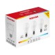 TOSHIBA LED 3PACK A60 E27 8.5W 4000K