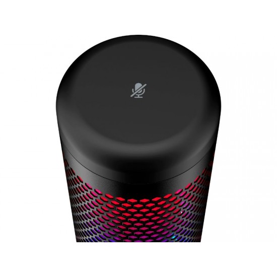 HyperX QuadCast S USB Microphone - RGB Lighting - Black/Grey - 4P5P7AA