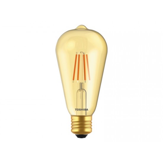 TOSHIBA LED FILAMENT AMBER ST64 E27 4.5W 2200K DIMMABLE