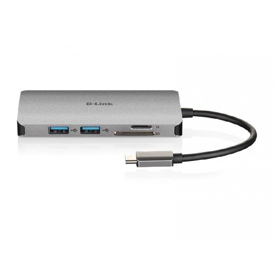 D-Link 8-in-1 USB-C Hub with HDMI/Ethernet/Card Reader/Power Delivery (DUB-M810)