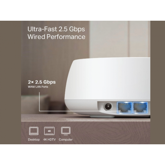TP-Link BE3600 Whole Home Mesh Wi-Fi 7 System (1 Pack)