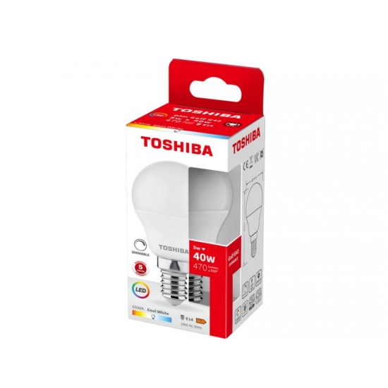 TOSHIBA LED G45 E14 5W 6500K DIMMABLE