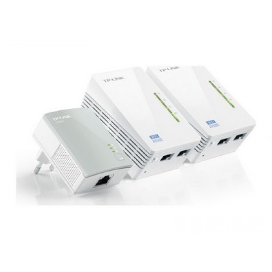 Tp-Link AV600 Powerline Wi-Fi 3-Pack Kit (TL-WPA4220 TKIT)