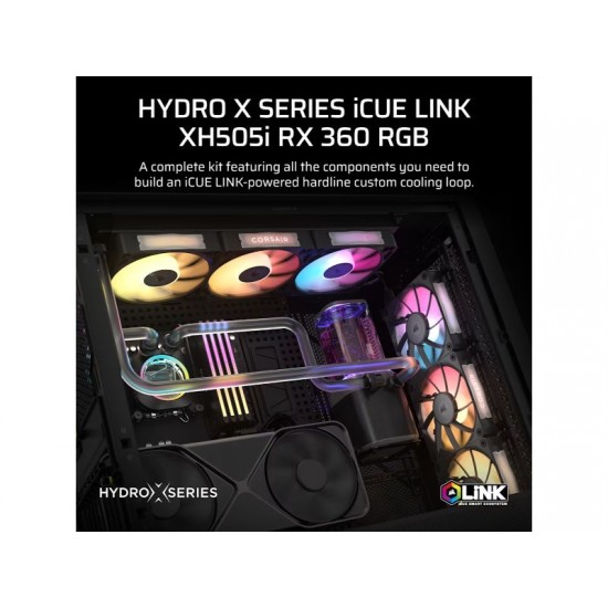 CORSAIR HydroX XH505i iCUE LINK Custom Cooling Kit (Stealth Gray)