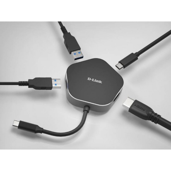 D-Link 4-in-1 USB-C Hub with HDMI and Power Delivery (DUB-M420)