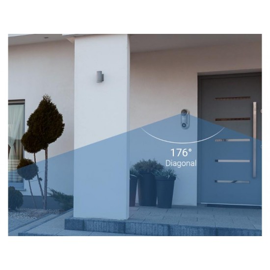 Ezviz Video Doorbell Kit DB2 2K(3MP) Grey Battery-powered (DB2 2K(3MP) GREY)