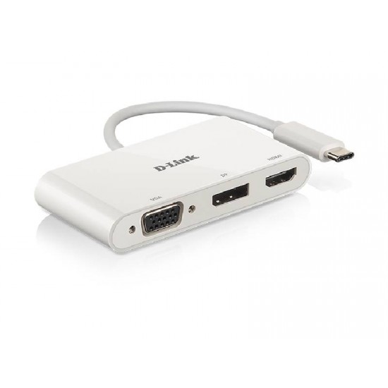 D-Link 3-in-1 USB-C to HDMI/VGA/DisplayPort Adapter (DUB-V310)