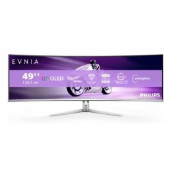 Philips Evnia 8000 49M2C8900L/00 computer monitor 124.2 cm (48.9") 5120 x 1440 pixels Dual QHD QD-OLED White