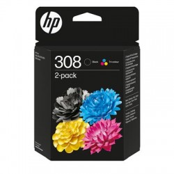 HP 308 2-Pack Black/Tri-color Original Ink Cartridge Combo