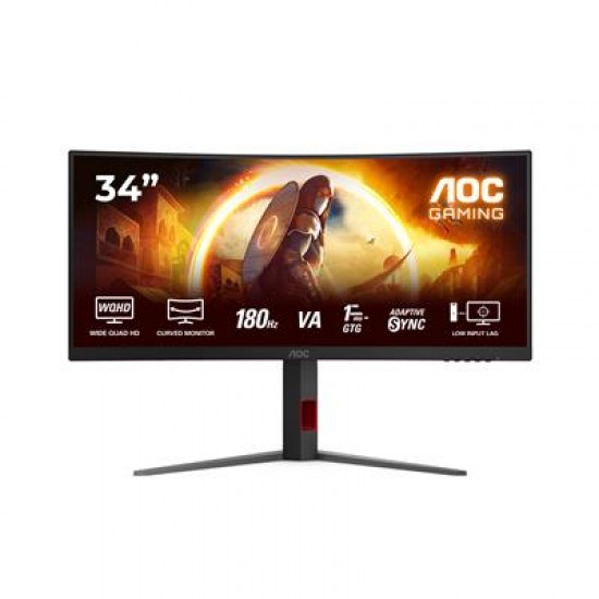 AOC G4 CU34G4 computer monitor 86.4 cm (34") 3440 x 1440 pixels Wide Quad HD LED Black, Red