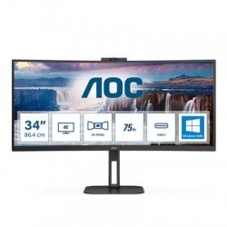 AOC V5 CU34V5CW/BK LED display 86.4 cm (34") 3440 x 1440 pixels Wide Quad HD Black
