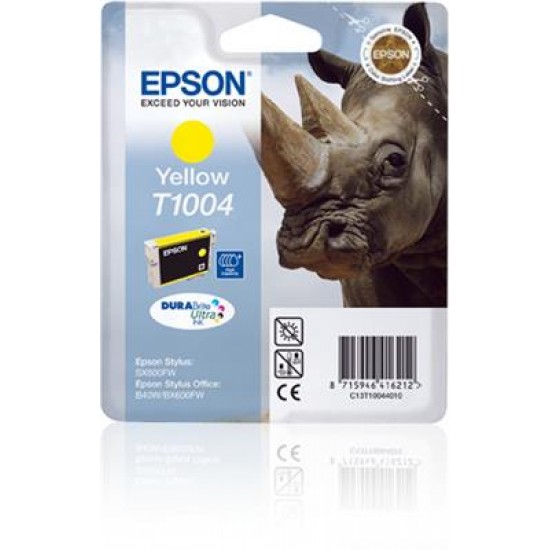 Epson Rhino Singlepack Yellow T1004 DURABrite Ultra Ink