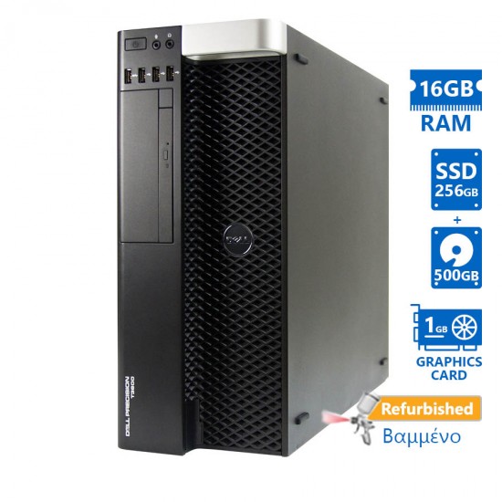 Dell Precision T3600 Tower Xeon E5-1620(4-Cores)/16GB DDR3/256GB SSD & 500GB/Nvidia 1GB/DNo ODD/7P G