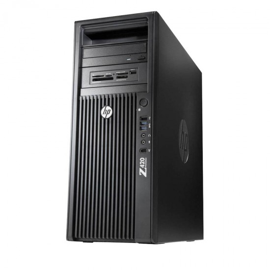 HP Z420 Tower Xeon E5-1650v2(6-Cores)/16GB DDR3/256GB SSD/Nvidia 1GB/DVD/7P Grade A+ Workstation Ref