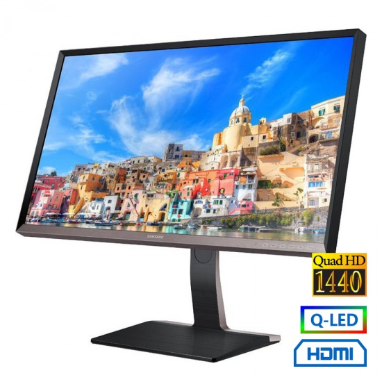 Used Monitor S32D850T Q-LED/Samsung/32``QHD/2560x1440/Wide/Black/DVI-D & DP & HDMI & USB 3.0 HUB
