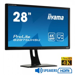 Used (A-) Display ProLite B2875UHSU/IIyama/28``UHD 4K/3840x2160/Wide/Black/w/Speakers/Grade A-/D-SUB