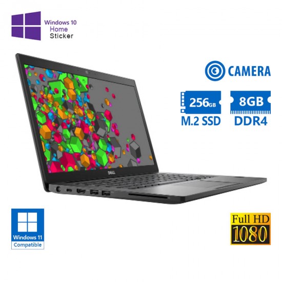 Dell Latitude 7490 i5-8350U/14``FHD/8GB DDR4/256GB M.2 SSD/No ODD/Camera/10H Grade A Refurbished Lap