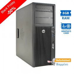 HP Z420 Tower Xeon E5-1620v2(4-Cores)/8GB DDR3/500GB/ATI 2GB/DVD/8P Grade A+ Workstation Refurbished