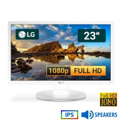 Used (A-) Monitor 23MB35PYI IPS LED/LG /23\\"FHD/1920x1080/Wide/White/w/Speakers/Grade A-/D-SUB & DVI-