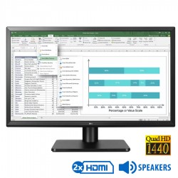 Used (A-) Monitor 27QD58P-B/LG/27\\"QHD/2560x1440/Wide/Black/w/Speakers/Grade A-/DP & 2x HDMI