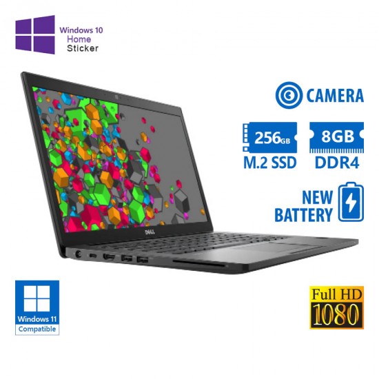 Dell Latitude 7490 i5-8350U/14”FHD/8GB DDR4/256GB M.2 SSD/No ODD/Camera/New Battery/10H Grade A Refu