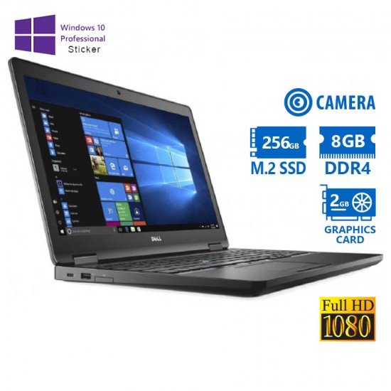 Dell (A-) Latitude 5580 i7-7820HQ/15.6``FHD/8GB DDR4/256GB M.2 SSD/No ODD/GeForce 940MX (2GB)/Camera