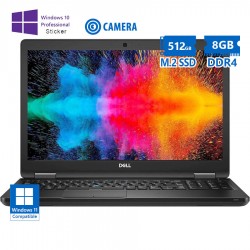 Dell (A-) Latitude 5590 i7-8650U/15.6``/8GB DDR4/512GB M.2 SSD/No ODD/Camera/10P Grade A- Refurbishe