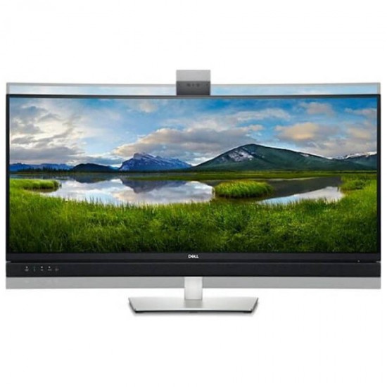 Used Monitor C3422WE Curved Video Conferencing/Dell/34``UW-QHD/w/Camera/3440x1440/Black/w/Speakers/D