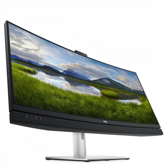 Used Monitor C3422WE Curved Video Conferencing/Dell/34``UW-QHD/w/Camera/3440x1440/Black/w/Speakers/D