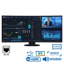 Used Monitor EV3895 Ultrawide Curved IPS/Eizo/37.5``UW-QHD/3840x1600/Black/w/Speakers/DP & 2x HDMI &