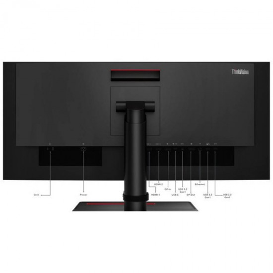 Used Monitor ThinkVision P34w-20 Curved/Lenovo/34``UW-QHD/3440x1440/Black/w/Speakers/DP & HDMI & USB