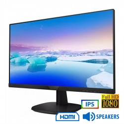 Used (A-) Monitor 243V7 IPS LED/Philips/24``FHD/1920x1080/Wide/Black/w/Speakers/Grade A-/D-SUB & DP