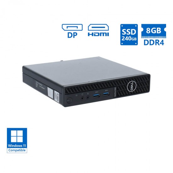Dell Optiplex 3080 DM i5-10500T/8GB DDR4/240GB SSD/No ODD/Grade A Refurbished PC
