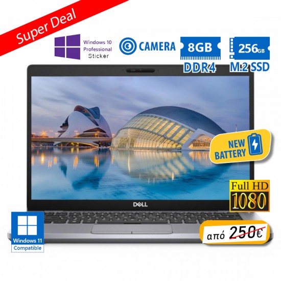 Dell Latitude 5410 i5-10310U/14``FHD/8GB DDR4/256GB M.2 SSD/No ODD/Camera/New Battery/10P Grade A Re