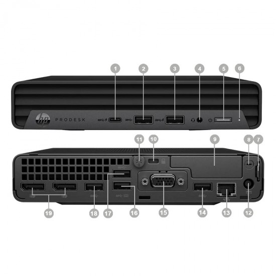 HP ProDesk 600G6 DM WiFi i5-10500T/8GB DDR4/256GB M.2 SSD/No ODD/10P Grade A Refurbished PC